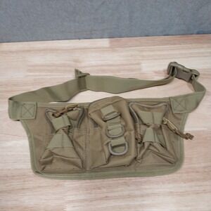 Unbranded Military Tactical Waist Pack Utility Fanny Bag One Size Tan/Green